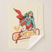 Unübertreffliche Supergirl Retro Grafik Sherpadecke (Vorderseite)