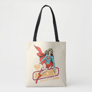 Unübertreffliche Supergirl Retro Grafik Tasche