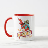 Unübertreffliche Supergirl Retro Grafik Tasse (Links)