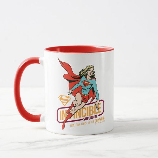 Unübertreffliche Supergirl Retro Grafik Tasse (Links)