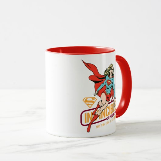 Unübertreffliche Supergirl Retro Grafik Tasse (VorderseiteRechts)