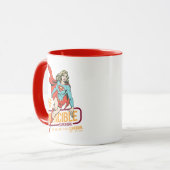 Unübertreffliche Supergirl Retro Grafik Tasse (Vorderseite Links)