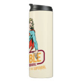 Unübertreffliche Supergirl Retro Grafik Thermosbecher (Nach rechts gedreht)