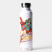 Unübertreffliche Supergirl Retro Grafik Trinkflasche (Links)