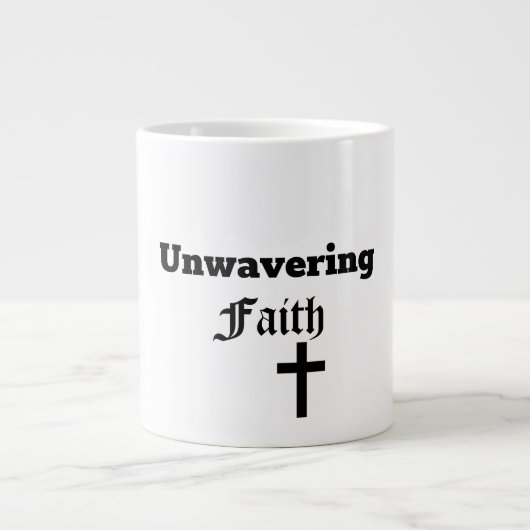 Unumkehrbare Faith Jumbo-Tasse (Vorderseite)