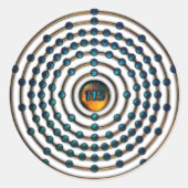 Ununpentium Molecule Runder Aufkleber (Vorderseite)