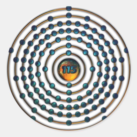 Ununpentium Molecule Runder Aufkleber (Vorderseite)