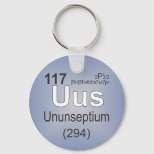 Ununseptium einzelnes Element - Periodensystem Schlüsselanhänger