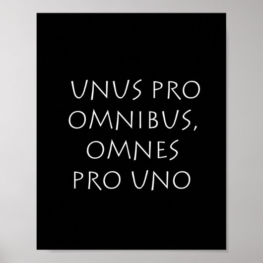 Unus pro omnibus omnes pro uno poster (Vorne)