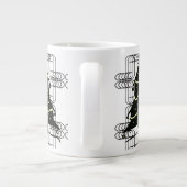 Unusual Cool Novel Chic Modern Christmas Tree Jumbo-Tasse (Rückseite)