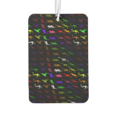 Unusual cool Rainbow Colorful Cute Dinosaur Autolufterfrischer (Rückseite)