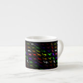 Unusual cool Rainbow Colorful Cute Dinosaur Espressotasse (Vorderseite Rechts)
