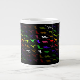Unusual cool Rainbow Colorful Cute Dinosaur Jumbo-Tasse
