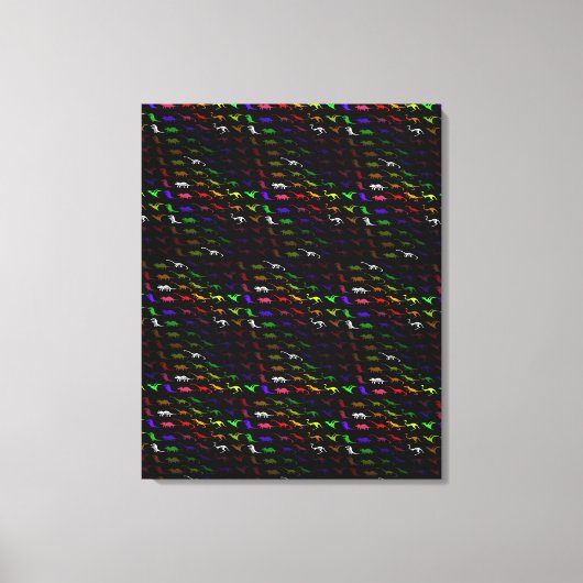 Unusual cool Rainbow Colorful Cute Dinosaur Leinwanddruck (Vorderseite)