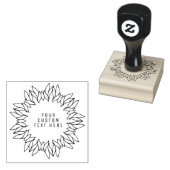 Unusual Leaf Wreath Custom Address Stamp | Botanic Gummistempel (Stempel)