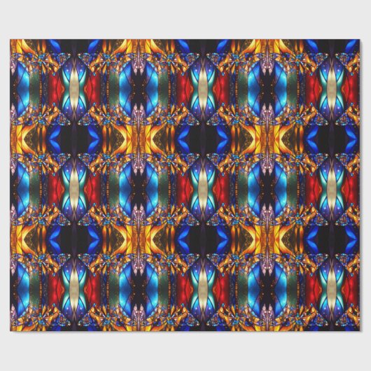 Unusual Vibrant Colorful Patterned Christmas Geschenkpapier (Flach)