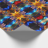 Unusual Vibrant Colorful Patterned Christmas Geschenkpapier (Ecke)