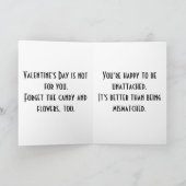 Unvalentine Frauenkarte Feiertagskarte (Innenseite)