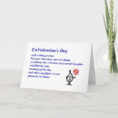 UnValentines Tag Feiertagskarte (Vorderseite)