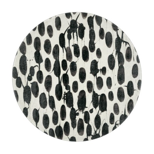 Unveränderliches schwarzes Aquarell I | Schneidebrett (Vorderseite)