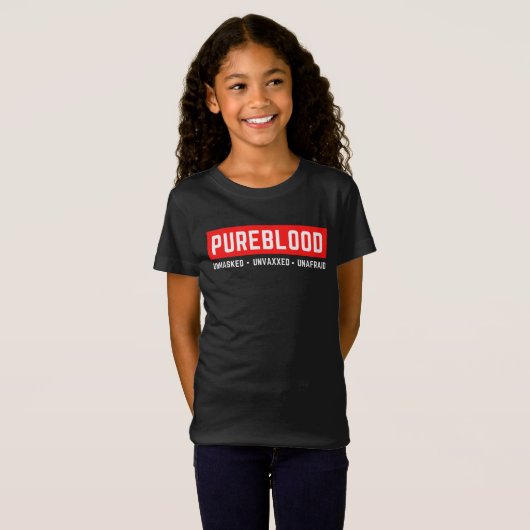 Unverblendet Unvaxxed Unafram Pureblut T-Shirt (Vorne ganz)