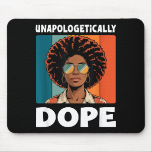 Unverblümt Afro Frau Retro-Farben Mousepad