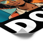 Unverblümt Afro Frau Retro-Farben Poster (Ecke)