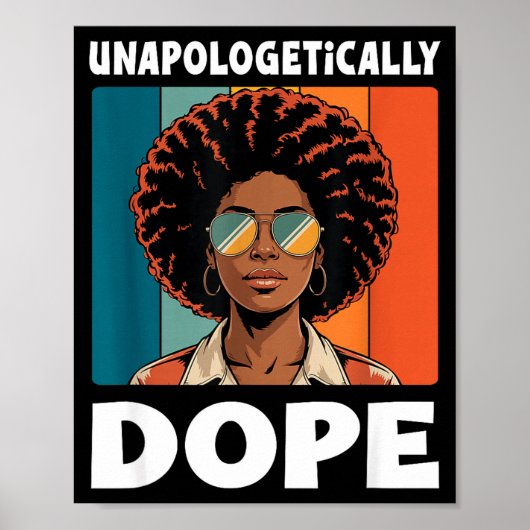 Unverblümt Afro Frau Retro-Farben Poster (Vorne)