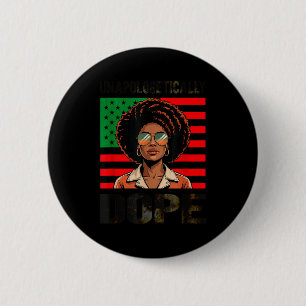 Unverblümt Afro Frau Schwarzer Stolz Button
