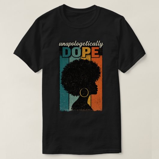 Unverblümt Doppte Afro Retro T-Shirt (Design vorne)