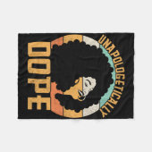 Unverblümt Drogen Afro Lady Black Pride Afrika Fleecedecke (Vorderseite (Horizontal))