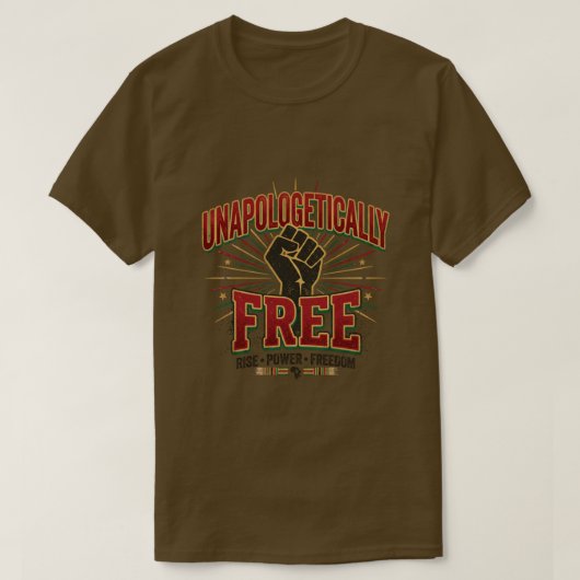 Unverblümt freier Juneteenth-Tag T-Shirt (Design vorne)