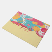 Unverblümt kühne weibliche Aussage Fußmatte (Schrägansicht)