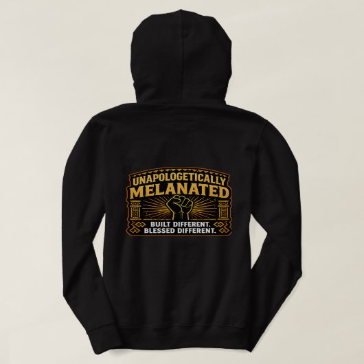 Unverblümt Melaniert Hoodie (Design Rückseite)