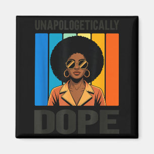 Unverblümt Retro Afro-Frau Schwarzer Stolz Magnet