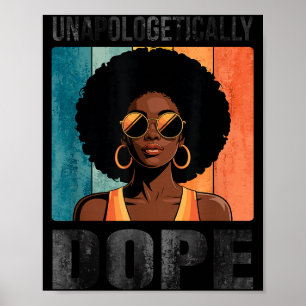 Unverblümt Retro Afro Schwarze Frau Poster