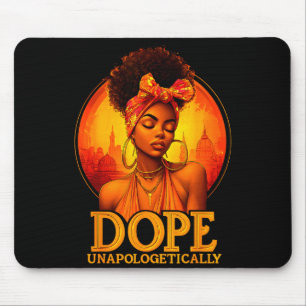 Unverblümt Schwarze Geschichte Afro Melanin Mädche Mousepad