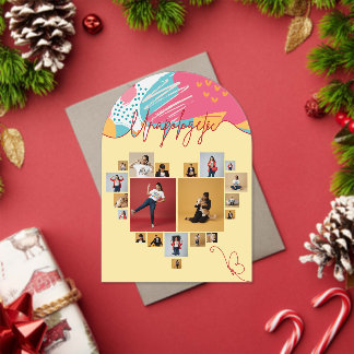 Unverblümte Personalisierte Feminine Fotocollage Acryleinladungen