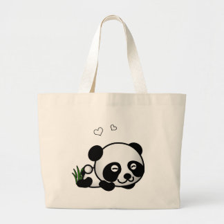 Unverdächtiger Panda Jumbo Stoffbeutel