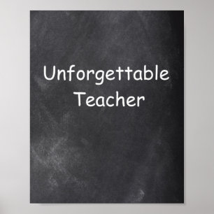 Unvergessliche Chalkboard-Klassendekoration Poster