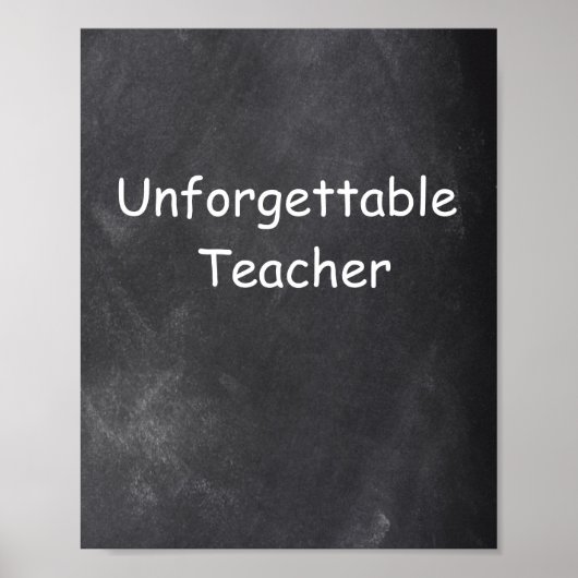 Unvergessliche Chalkboard-Klassendekoration Poster (Vorne)