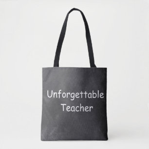 Unvergessliche Teacher Chalkboard Design Geschenk Tasche