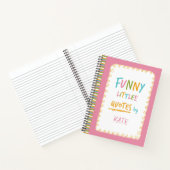 Unvergessliche und lustige Zitate Notizblock (Innenseite)