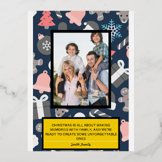 Unvergessliche Weihnachts-Erinnerungen-Karte Folien Feiertagspostkarte