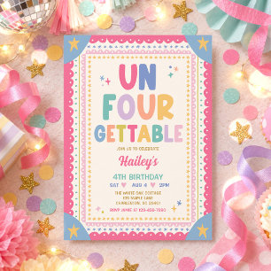 Unvergessliche Whimsical-Girl-4.-Geburtstagsfeier Einladung