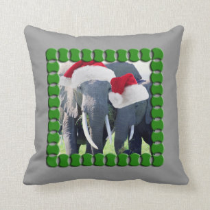 Unvergessliches Elefant-Weihnachten Kissen