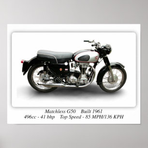 Unvergleichbares Motorrad der G50, gebaut 1960 - A Poster