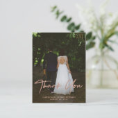 Unverkennbar | Imitats Rose Gold Wedding Foto Viel Postkarte (Stehend Vorderseite)