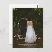 Unverkennbar | Imitats Rose Gold Wedding Foto Viel Postkarte (Vorne/Hinten)