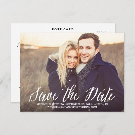 Unverkennbar | Save the Date Postkarte (Vorne/Hinten)